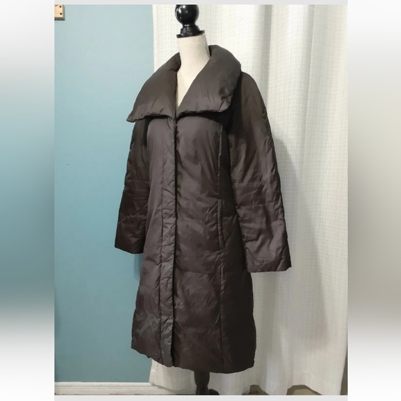 Cole Haan Chocolate Brown Down Jacket - Picture 6 of 11
